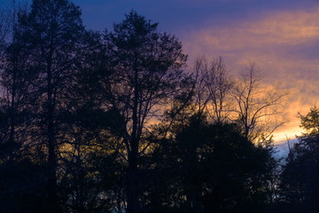 December sky after sundown