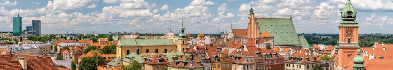 Wall Mural - Warsawa, Old town panorama