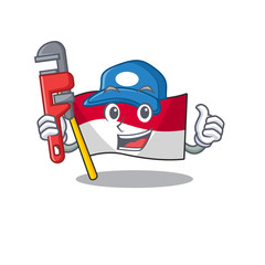 Canvas Print - Smart Plumber flag monaco Scroll on cartoon character design