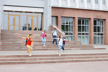 Wall Mural - Group of schoolchildren.