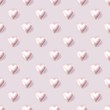 Valentines day 3d heart regular pastel seamless pattern. Heart shaped pearly helium balloons with golden ribbon on a light background, vector illustration