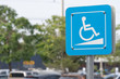 disabled parking or Wheelchair parking sign In the parking