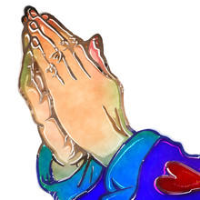 Watercolor Praying Hands Sacred Devotion