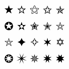 Wall Mural - Set of stars