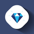 Diamond jewel gem flat icon for apps and websites