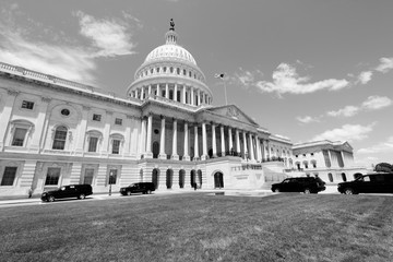 Wall Mural - Washington, DC. Vintage filtered black and white tone.