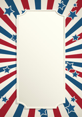 American patriotic background frame