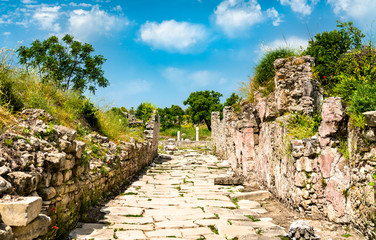 Sticker - Ruins of the ancient town of Side in Turkey