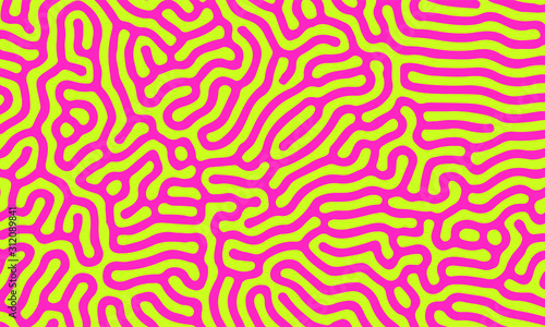 Fotomural Psychedelic abstract background made by generative algorithm: Reaction-diffusion or Turing pattern formation