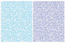 Cute Abstract Spots Seamless Vector Pattern. Tiny Irregular Brush Dots On A Light Violet And Pastel Blue Background. Abstract Wild Animal Skin Vector Print Ideal For Fabric, Textile, Wrapping Paper.