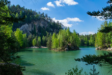 Adršpašské pond in Adršpach-Teplice Rocks Nature Reserve, Czech Republic