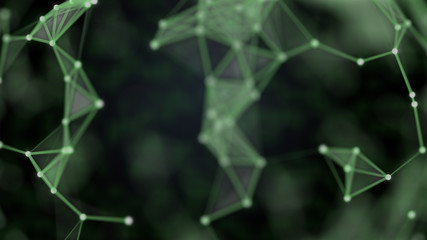 Wall Mural - molecular technology background. abstract model of molecules connection process.