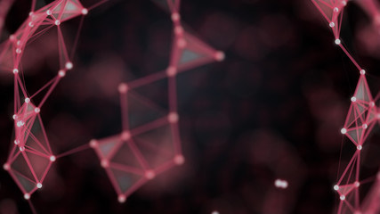 Wall Mural - molecular technology background. abstract model of molecules connection process.