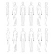 © Vectoressa - Fashion template of lady in standing poses.