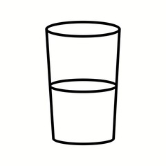 Poster - Unique Water Glasses Vector Line Icon