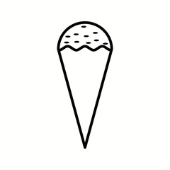 Sticker - Unique Cone Icecream Vector Line Icon