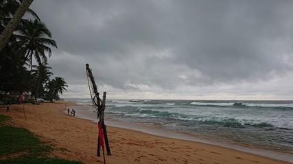 Ocean waves beach in Sri Lanka