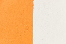 White  Orange Split Color Concrete Background Backdrop Texture