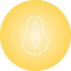 Poster - Unique Papaya Vector Line Icon