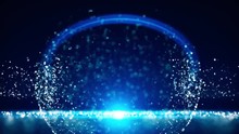 Blue Particles Flakes Slowly Drift Upwards Seamless Loop Motion Graphics