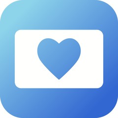 Sticker - Unique Heart Vector Glyph Icon