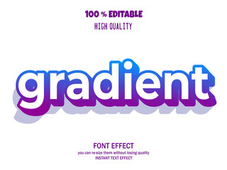 modern 3d text effect, editable font effect