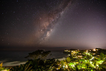Wall Mural - Stars at night above an ocean pool, Sydney, Australia