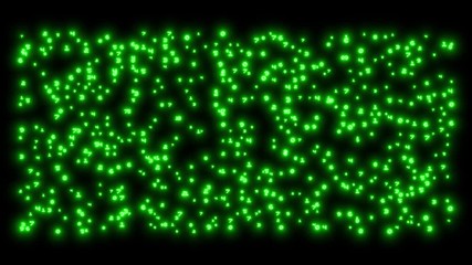Wall Mural - abstract looping background with green numbers