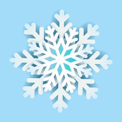 Snowflake vector design. Unique pattern of snowflakes in the shape of an octagonal geometry. Papercut and 3D stylish patterns