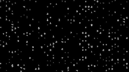 Wall Mural - random numbers on dark background loop