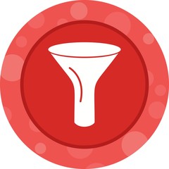 Sticker - Unique Funnel Vector Glyph Icon