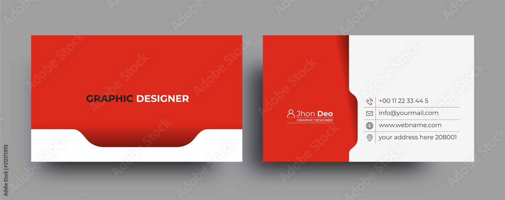 Modern Business Card - Creative and Clean Business Card Template. - obrazy, fototapety, plakaty 