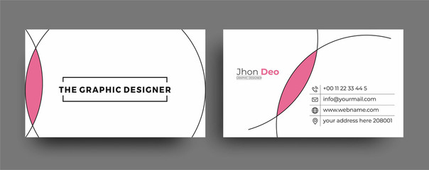 Wall Mural - Modern Business Card - Creative and Clean Business Card Template.
