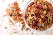 granola with nut, goji berry, seed and cereal