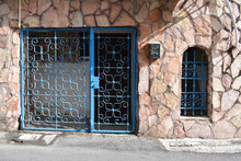 Alleys In The Ancient Jewish Quarter Of Jerusalem, Blue Doors