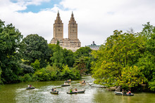 Clear Day In Central Park , Green Space In The Heart Of Manhattan , New York City