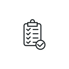 Poster - checklist icon template color editable. Clipboard symbol vector sign isolated on white background illustration for graphic and web design.