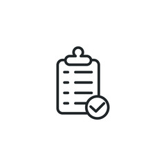 Poster - checklist icon template color editable. Clipboard symbol vector sign isolated on white background illustration for graphic and web design.