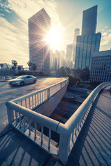 Wall Mural - Wonderful bridges in downtown Los Angeles, California