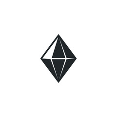 Poster - diamond icon template color editable. diamond symbol vector sign isolated on white background illustration for graphic and web design.