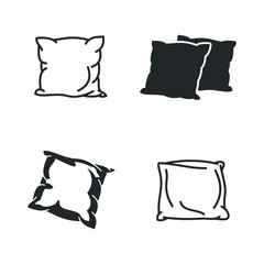 Leinwandbilder - Pillow icon template color editable. Pillow symbol vector sign isolated on white background illustration for graphic and web design.
