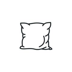 Leinwandbilder - Pillow icon template color editable. Pillow symbol vector sign isolated on white background illustration for graphic and web design.