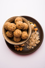 Wall Mural - sweet Dink laddu also known as Dinkache ladoo or gond ke laddoo made using edible gum with dry fruits 