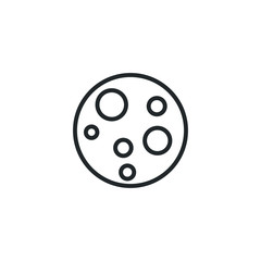 Fototapete - moon icon template color editable. moon symbol vector sign isolated on white background illustration for graphic and web design.