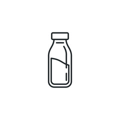 Aufkleber - Milk Bottle icon template color editable. Milk Bottle symbol vector sign isolated on white background illustration for graphic and web design.