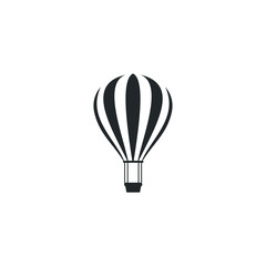 Aufkleber - Air balloon icon template color editable. Air balloon symbol vector sign isolated on white background illustration for graphic and web design.