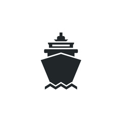 Poster - Cruise icon template color editable. Ship symbol vector sign isolated on white background illustration for graphic and web design.