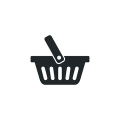 Aufkleber - Shopping basket icon template color editable. Shopping basket symbol vector sign isolated on white background illustration for graphic and web design.