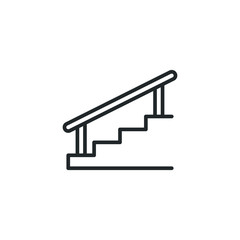 Poster - Stairs icon template color editable. Stairs symbol vector sign isolated on white background illustration for graphic and web design.