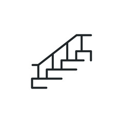 Poster - Stairs icon template color editable. Stairs symbol vector sign isolated on white background illustration for graphic and web design.